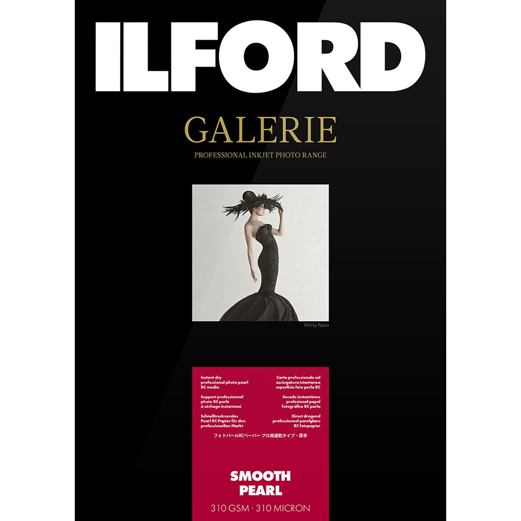 ILFORD GALERIE Prestige Smooth Pearl paper features the very latest HDR (High Dynamic Range) optically clear coating and coupled with recent advancements in inkjet receiving layer design, makes this the reference media for producing images with superb clarity, high sharpness and excellent colour gamut.  The high-density,