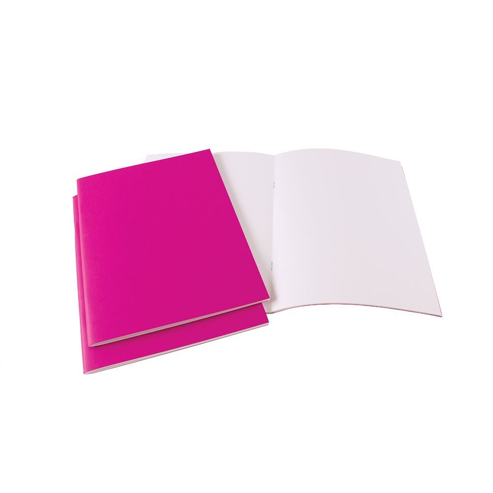 A4 Portrait Starter Sketchbook with Matt Lamination - Bougainvillea Pink  Lovely bright coloured covers 40 pages / 20 sheets 140gsm All-Media Cartridge Paper Acid-free and sized for extra wet strength Stapled binding New matt lamination on covers