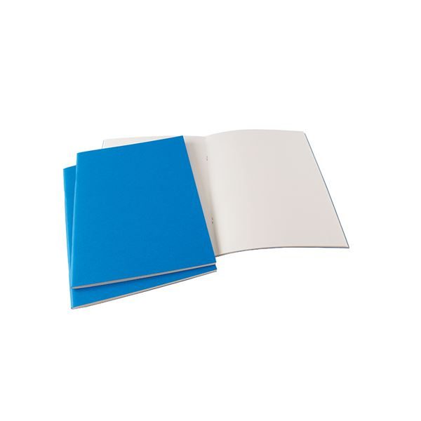 A4 Portrait Starter Sketchbook with Matt Lamination - Pacific Blue  Lovely bright coloured covers 40 pages / 20 sheets 140gsm All-Media Cartridge Paper Acid-free and sized for extra wet strength Stapled binding New matt lamination on covers