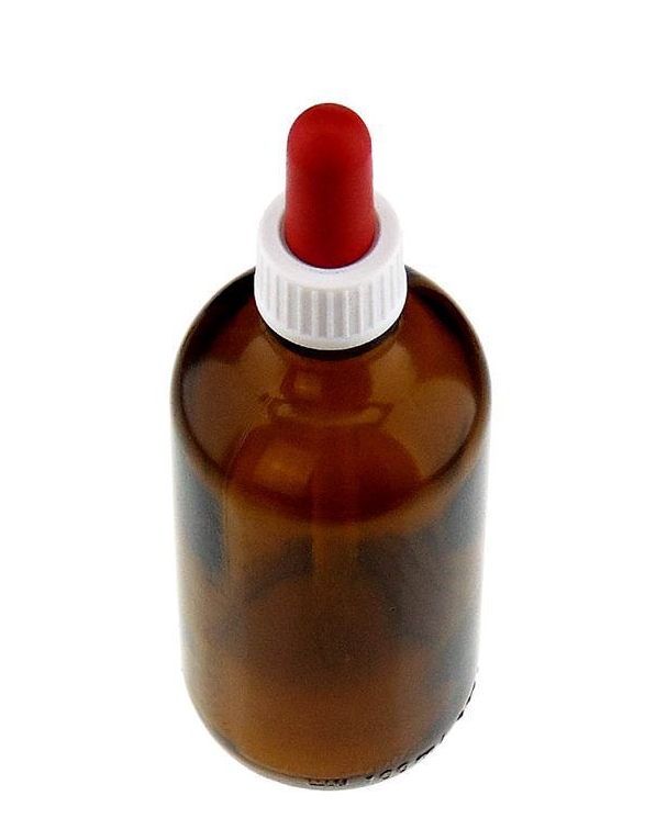 Silverprint medicine bottle with pipette for tinctures, dye and chemicals. These bottles can also be used for mixing and dispensing liquid. 