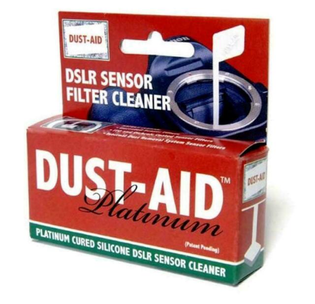 Dust-Aid™ Platinum is a cleaning tool for removing dry, loose dust-particles from DSLR sensors.     The Platinum's silicone pad is safe to use on any sensor filter.   Dust-Aid™ Platinum has been tested on all sensor types including those cameras with internal self-cleaning mechanisms. It is also safe to use on coated and uncoated sensor filters.   Weighing around 30grams the Platinum kit is small, light and travel friendly.